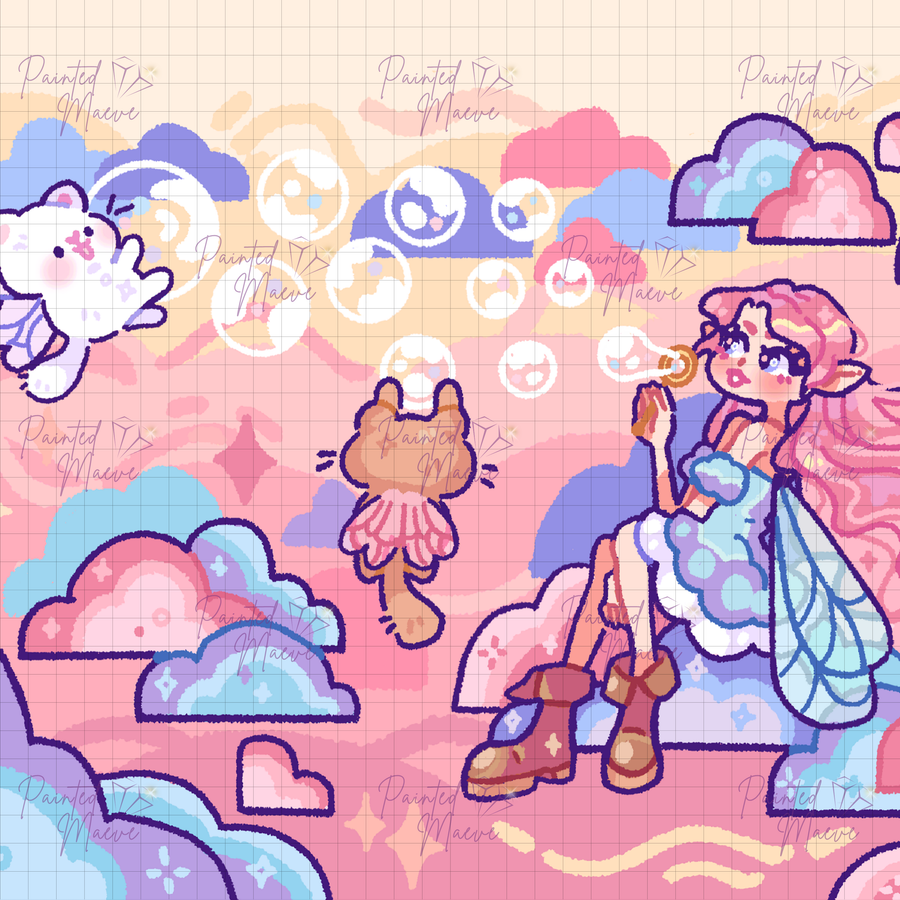 Fairy Bubbles: Hand-Rendered Diamond Painting