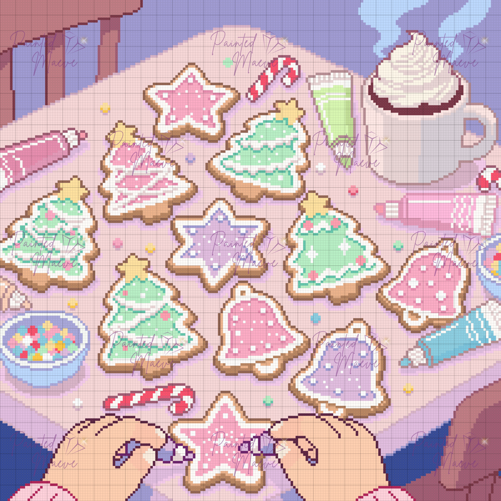Gingerbread Cookies Hand-Rendered Diamond Painting