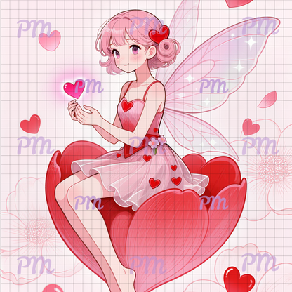 Lovebud Fairy: Hand-Rendered Diamond Painting Valentine Collection