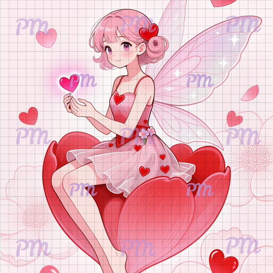 Lovebud Fairy: Hand-Rendered Diamond Painting Valentine Collection
