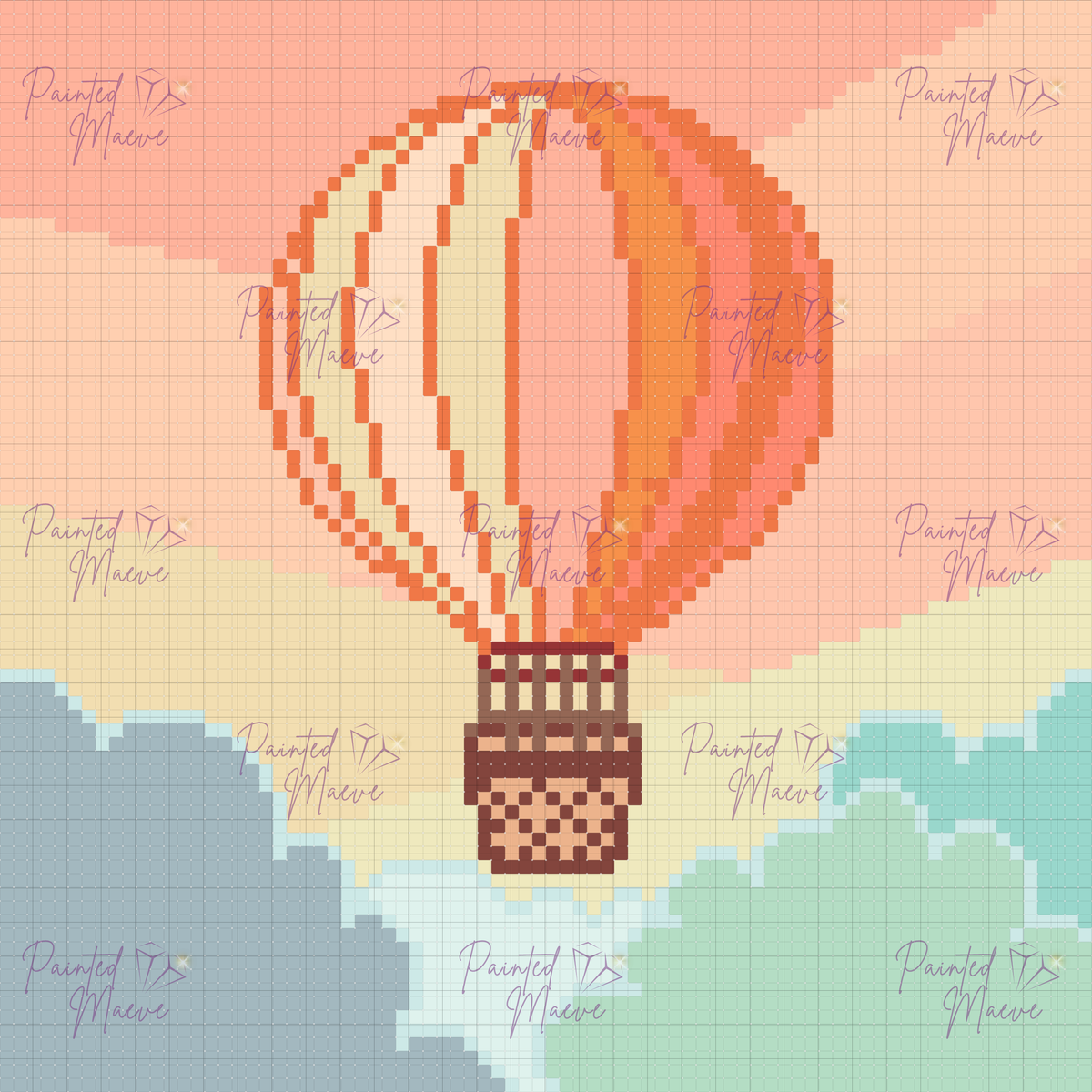 Up and Away Hand-Rendered Diamond Painting