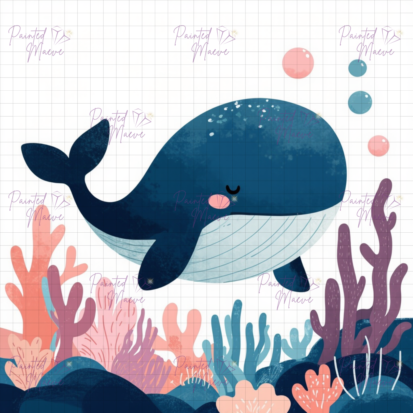 Oh Whale: MINI Hand-Rendered Diamond Painting