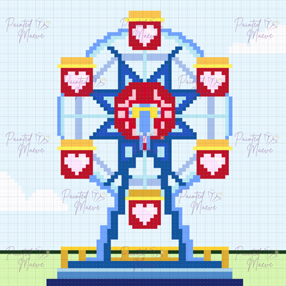 Ferris Wheel Fun Hand-Rendered Diamond Painting