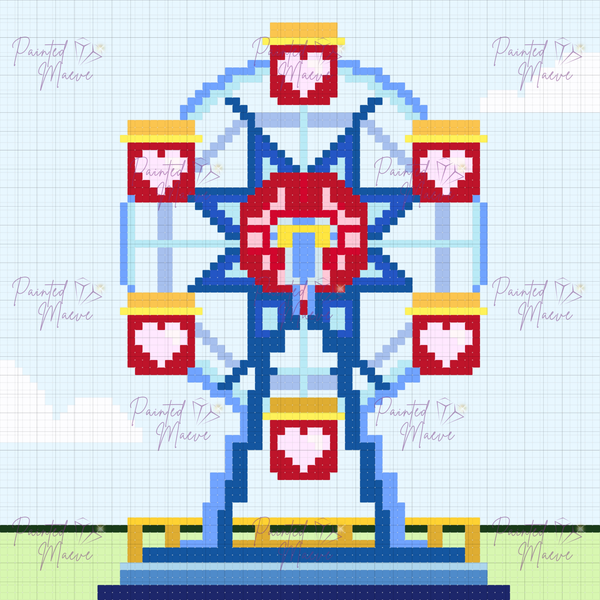 Ferris Wheel Fun Hand-Rendered Diamond Painting