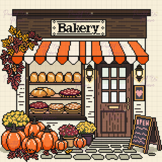 Autumn Harvest Bakery Hand-Rendered Diamond Painting