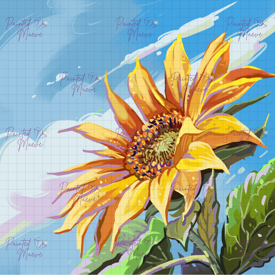 Where Sunflowers Grow: Hand-Rendered Diamond Painting