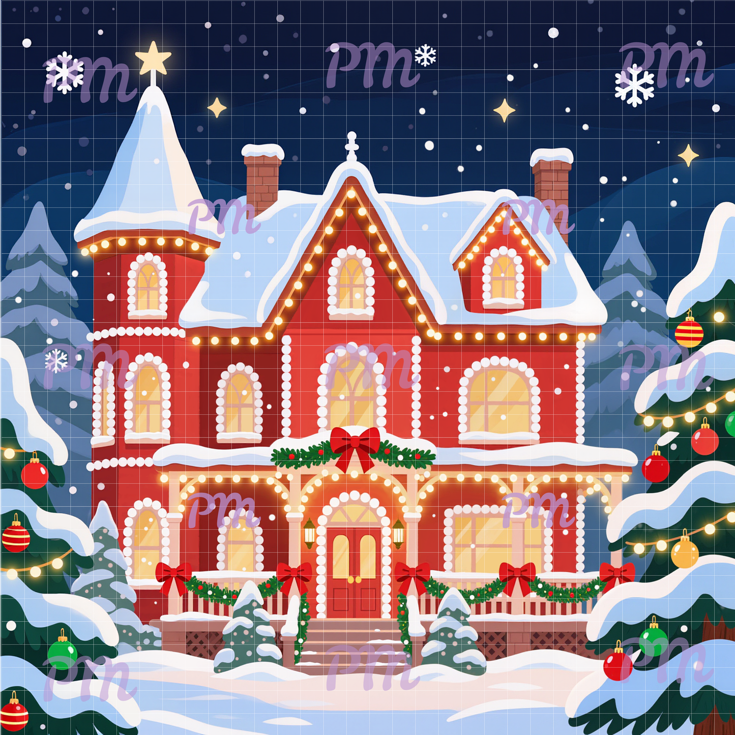 Merry Manor: Hand-Rendered Diamond Painting Christmas Collection