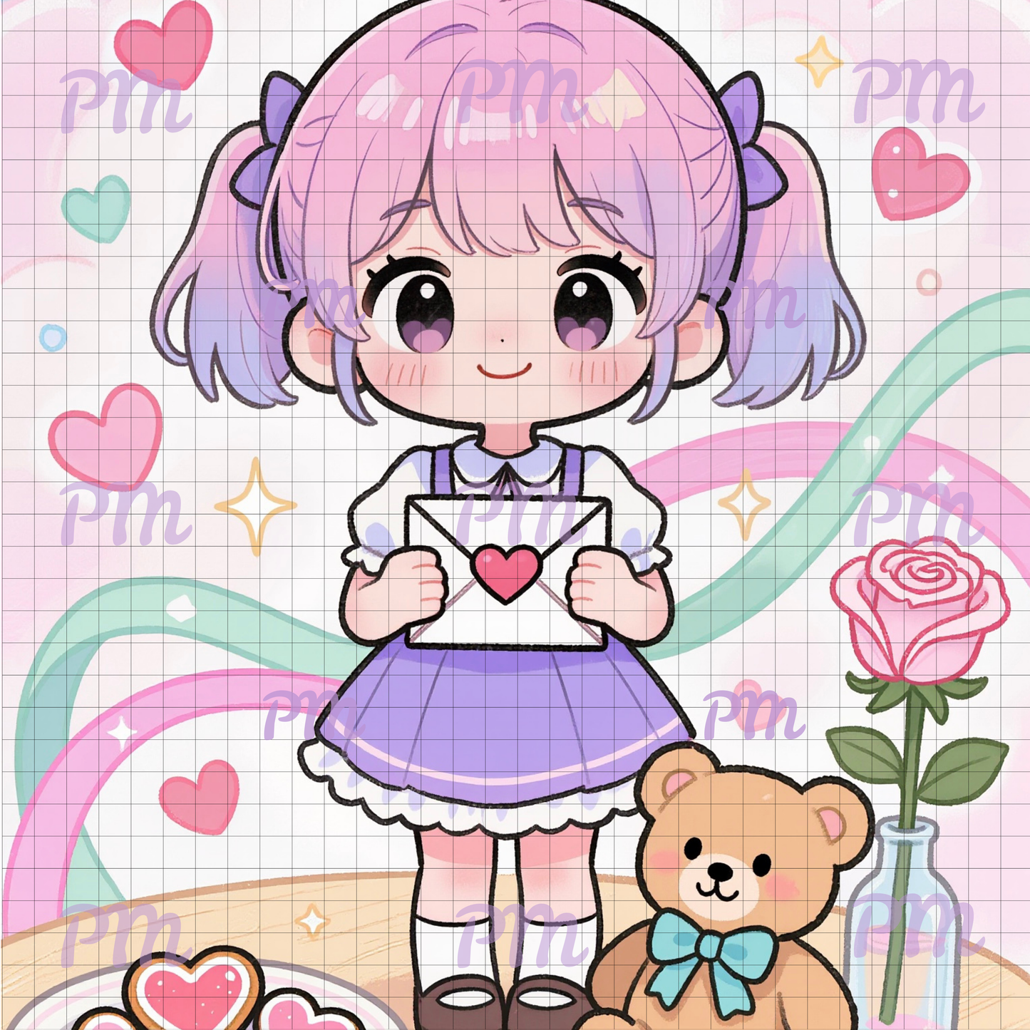 Cute Little Valentine: Hand-Rendered Diamond Painting Valentine Collection