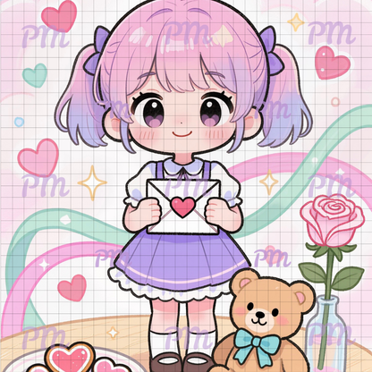 Cute Little Valentine: Hand-Rendered Diamond Painting Valentine Collection