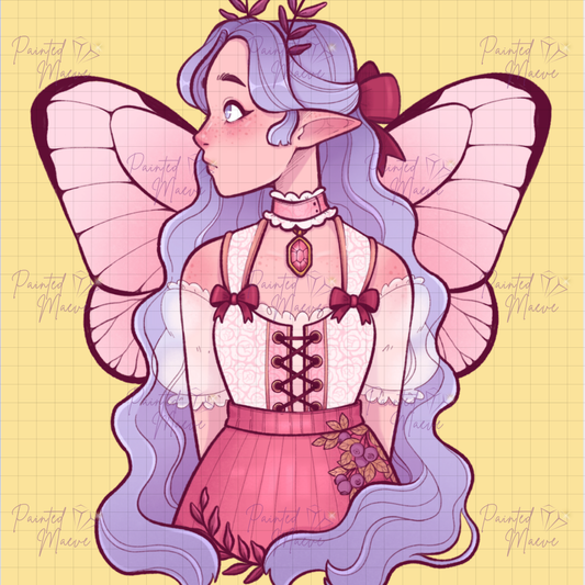 Berryblush Fairy: Hand-Rendered Diamond Painting Collection