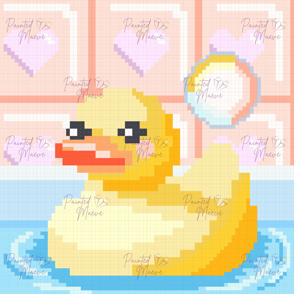 Bath Ducky Hand-Rendered Diamond Painting
