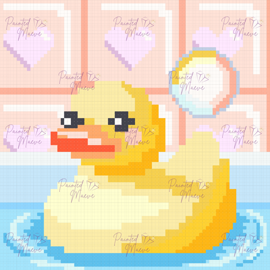 Bath Ducky Hand-Rendered Diamond Painting