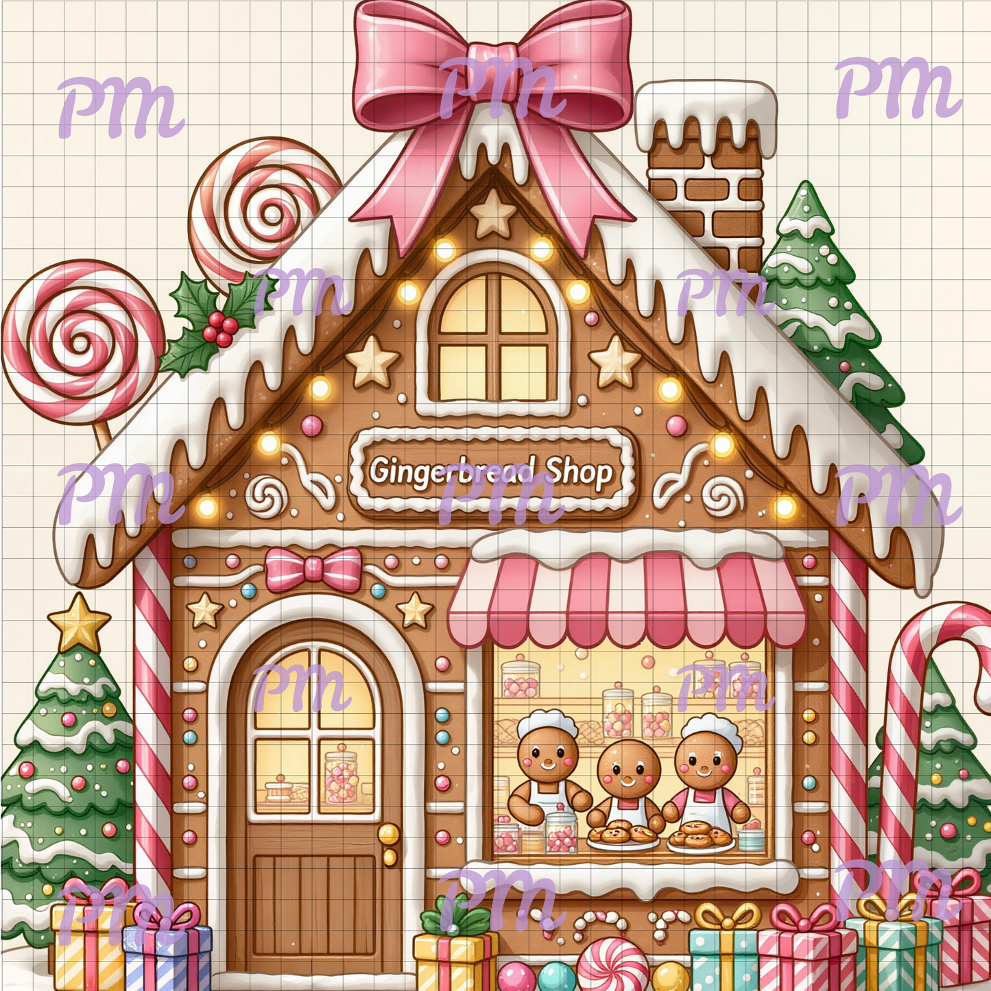 Frosted Gingerbread Shop: Paint-by-Number Christmas Collection (24/36/48 colors | No Frame)