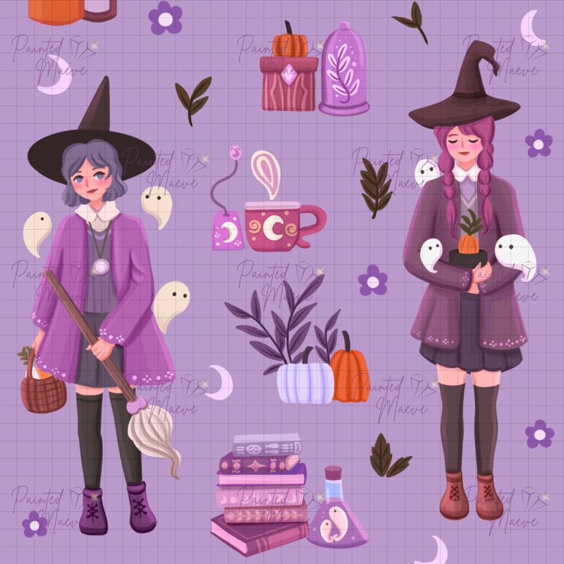 Pumpkin Spice & Spells: Hand-Rendered Diamond Painting