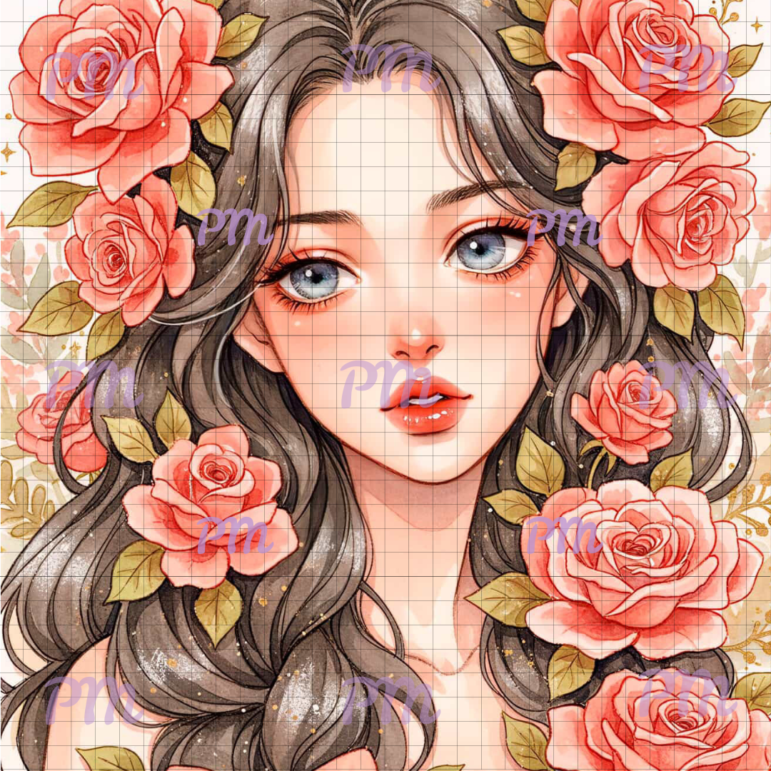 Under the Petals: Hand-Rendered Diamond Painting Collection