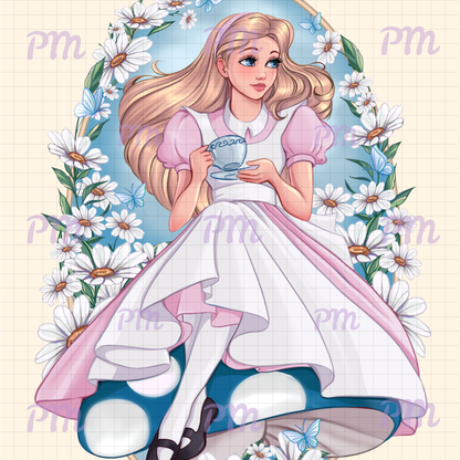 Daisy Tea Party: Hand-Rendered Diamond Painting Collection