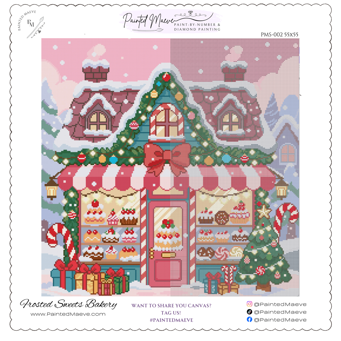 Frosted Sweets Bakery: Hand-Rendered Diamond Painting Christmas Collection