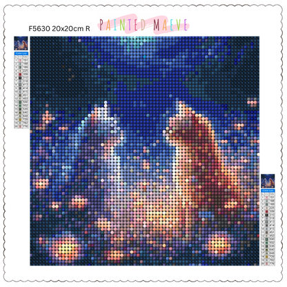 Moonlit Whiskers: Diamond Painting Collection