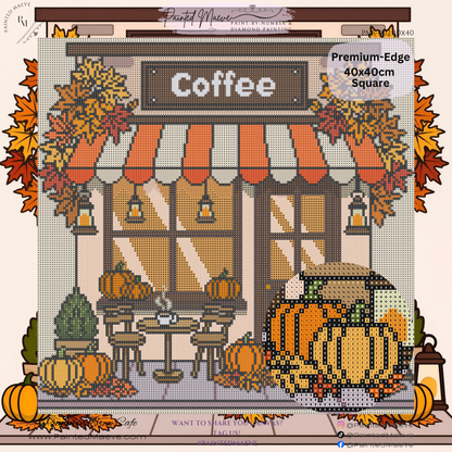 Pumpkin Brew Cafe: Hand-Rendered Diamond Painting Collection