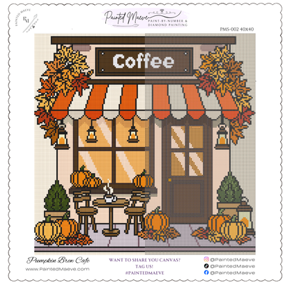 Pumpkin Brew Cafe: Hand-Rendered Diamond Painting Collection