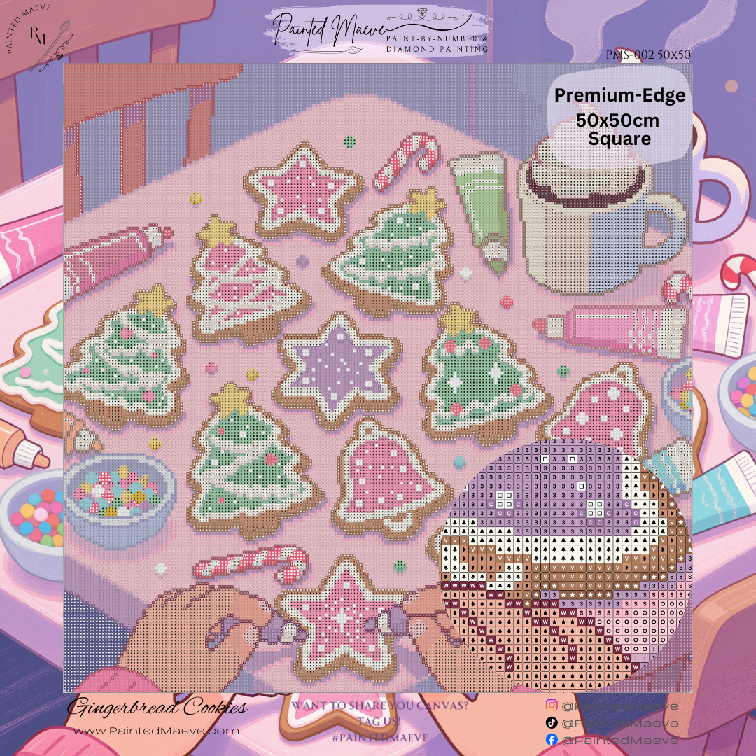 Gingerbread Cookies: Hand-Rendered Diamond Painting Christmas Collection
