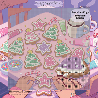 Gingerbread Cookies: Hand-Rendered Diamond Painting Christmas Collection