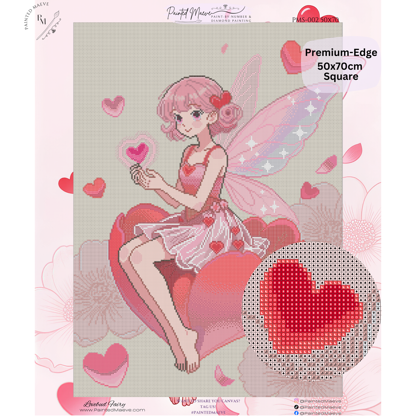 Lovebud Fairy: Hand-Rendered Diamond Painting Valentine Collection