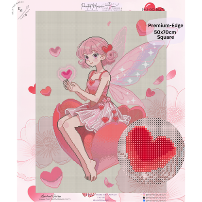 Lovebud Fairy: Hand-Rendered Diamond Painting Valentine Collection