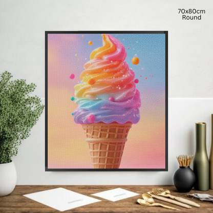 Rainbow Ice Cream: Diamond Painting Collection