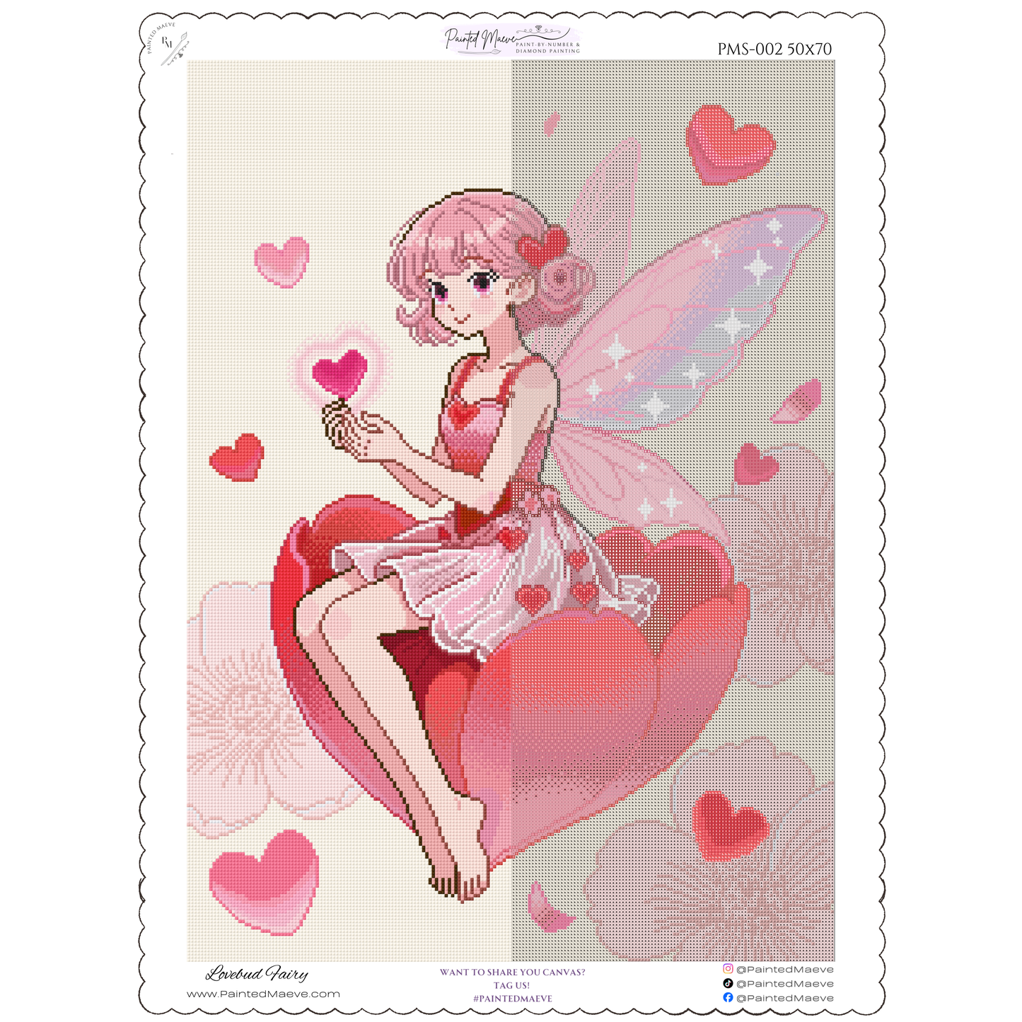 Lovebud Fairy: Hand-Rendered Diamond Painting Valentine Collection