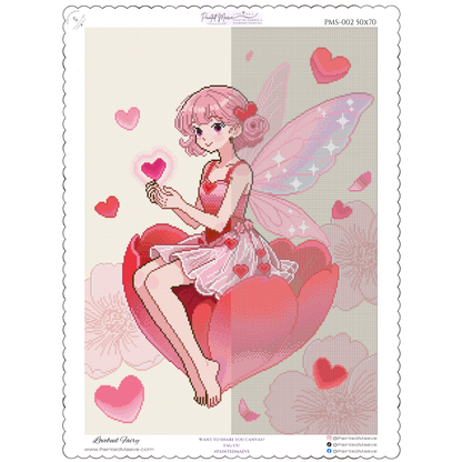 Lovebud Fairy: Hand-Rendered Diamond Painting Valentine Collection