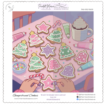 Gingerbread Cookies: Hand-Rendered Diamond Painting Christmas Collection