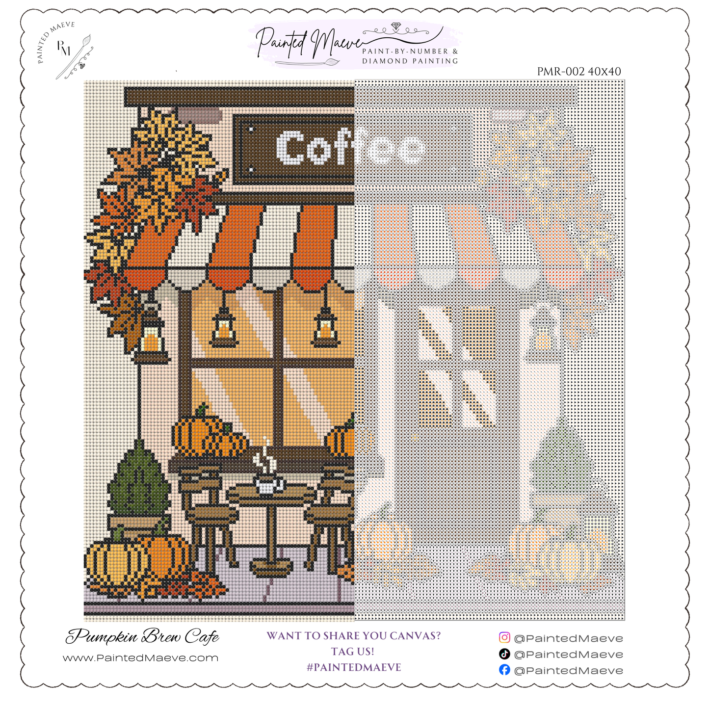 Pumpkin Brew Cafe: Hand-Rendered Diamond Painting Collection