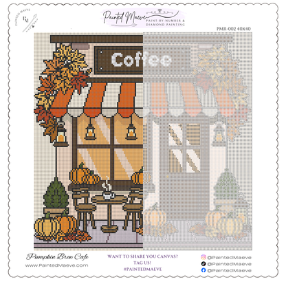 Pumpkin Brew Cafe: Hand-Rendered Diamond Painting Collection