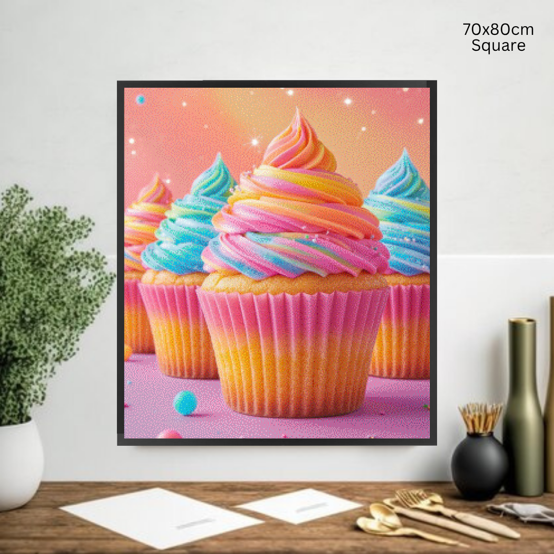Frosted Cupcakes: Diamond Painting Collection