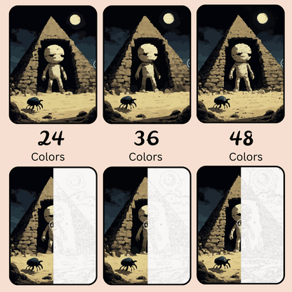 Midnight Mummy: Paint-by-Number Collection (24/36/48 colors | No Frame)