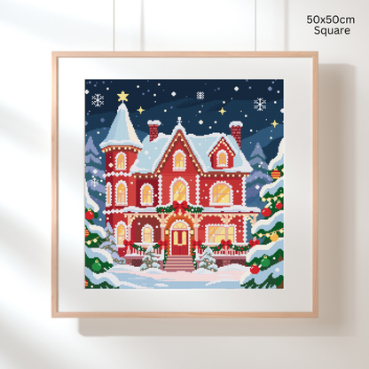 Merry Manor: Hand-Rendered Diamond Painting Christmas Collection