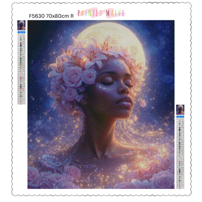 Pink Rose Deity: Diamond Painting Collection