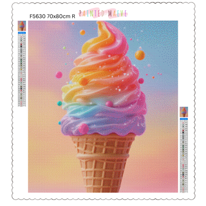 Rainbow Ice Cream: Diamond Painting Collection