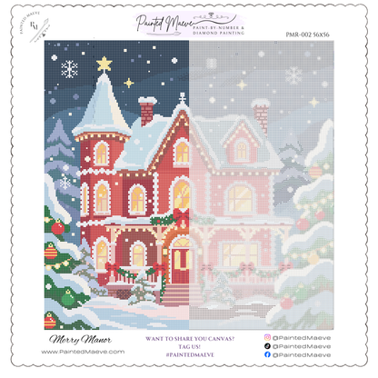 Merry Manor: Hand-Rendered Diamond Painting Christmas Collection