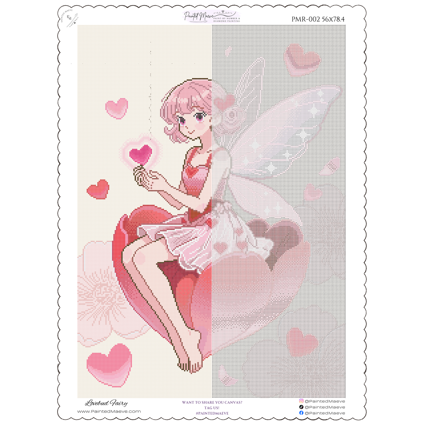 Lovebud Fairy: Hand-Rendered Diamond Painting Valentine Collection