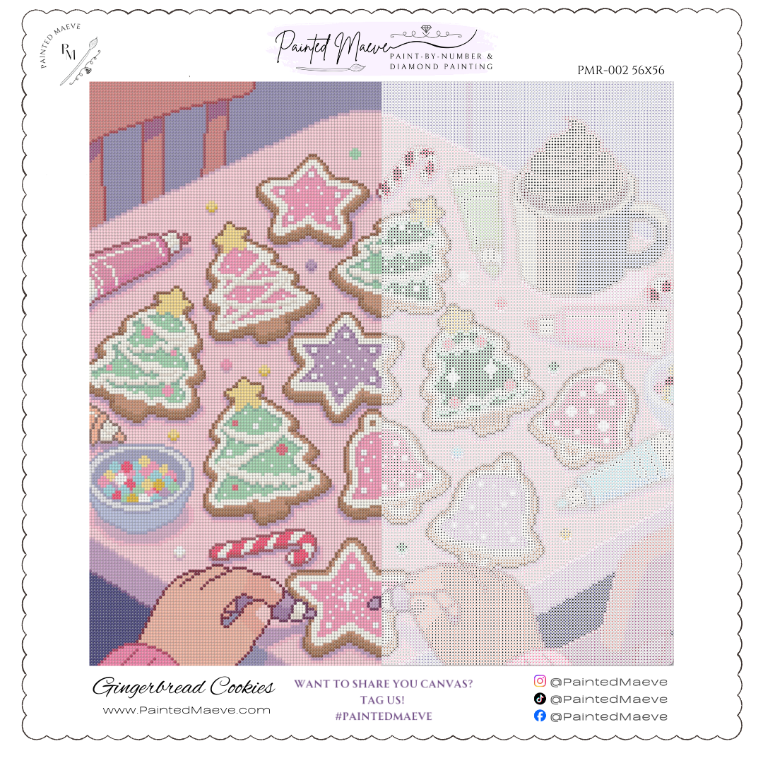 Gingerbread Cookies: Hand-Rendered Diamond Painting Christmas Collection