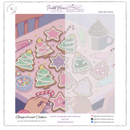 Gingerbread Cookies: Hand-Rendered Diamond Painting Christmas Collection