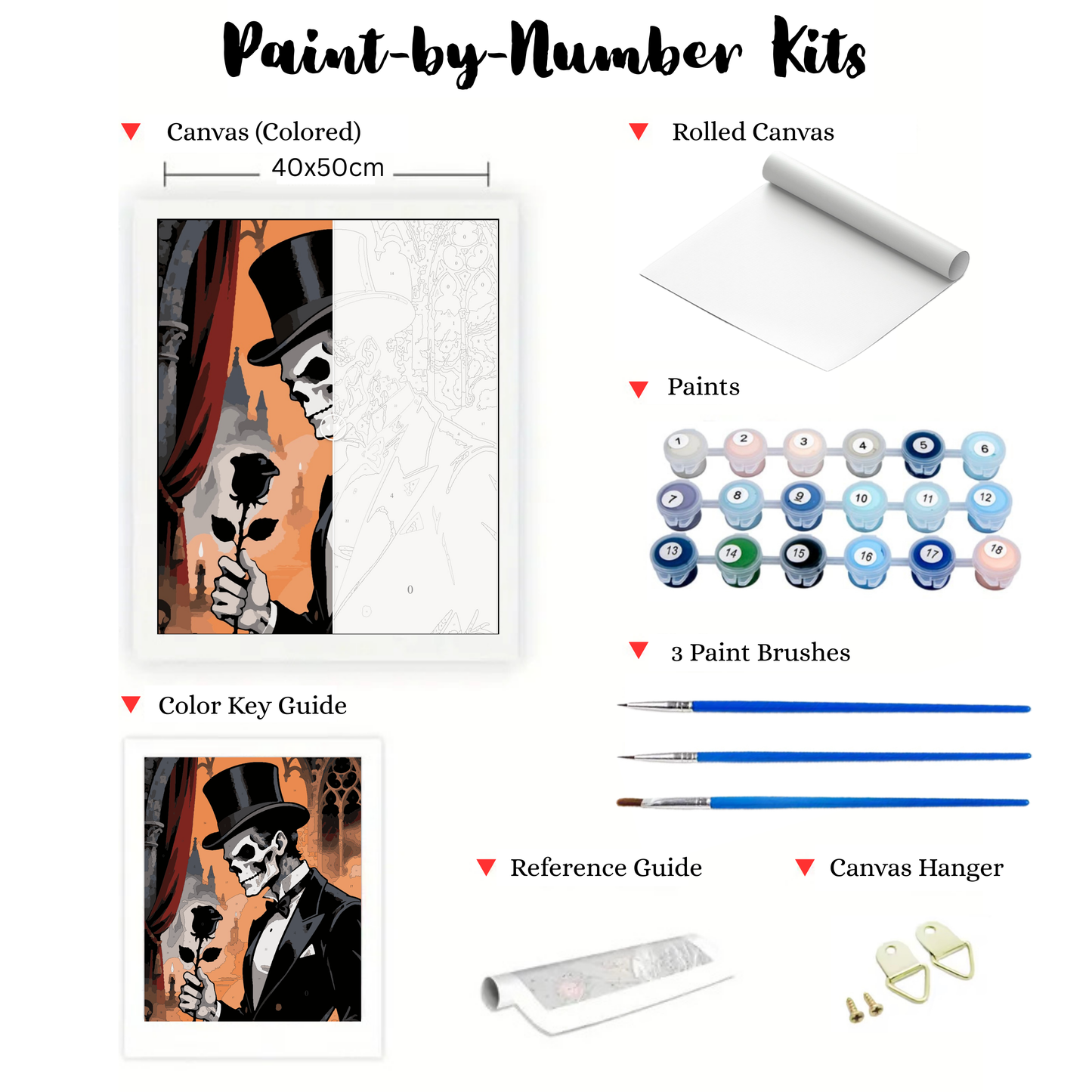 Thorned Gentleman: Paint-by-Number Halloween Collection (24/36/48 colors | No Frame)