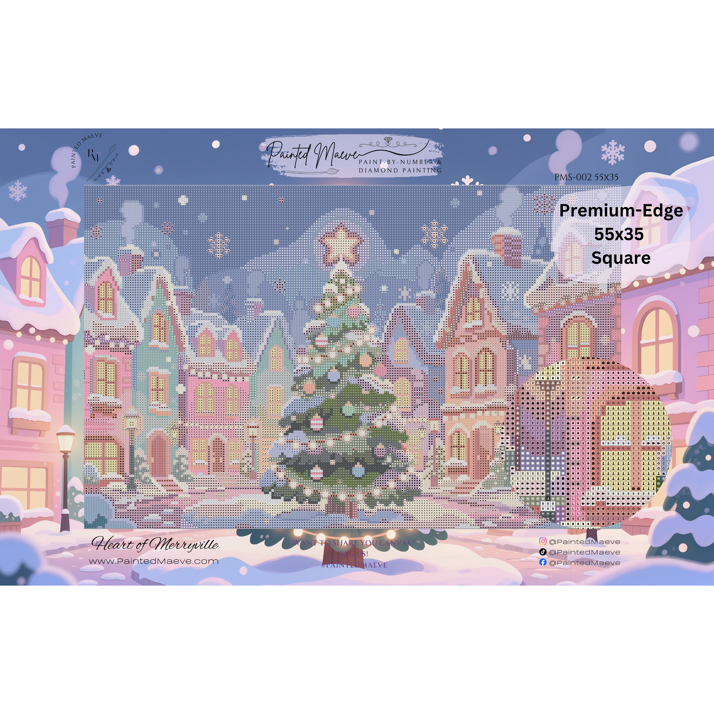 Heart of Merryville: Hand-Rendered Diamond Painting Christmas Collection