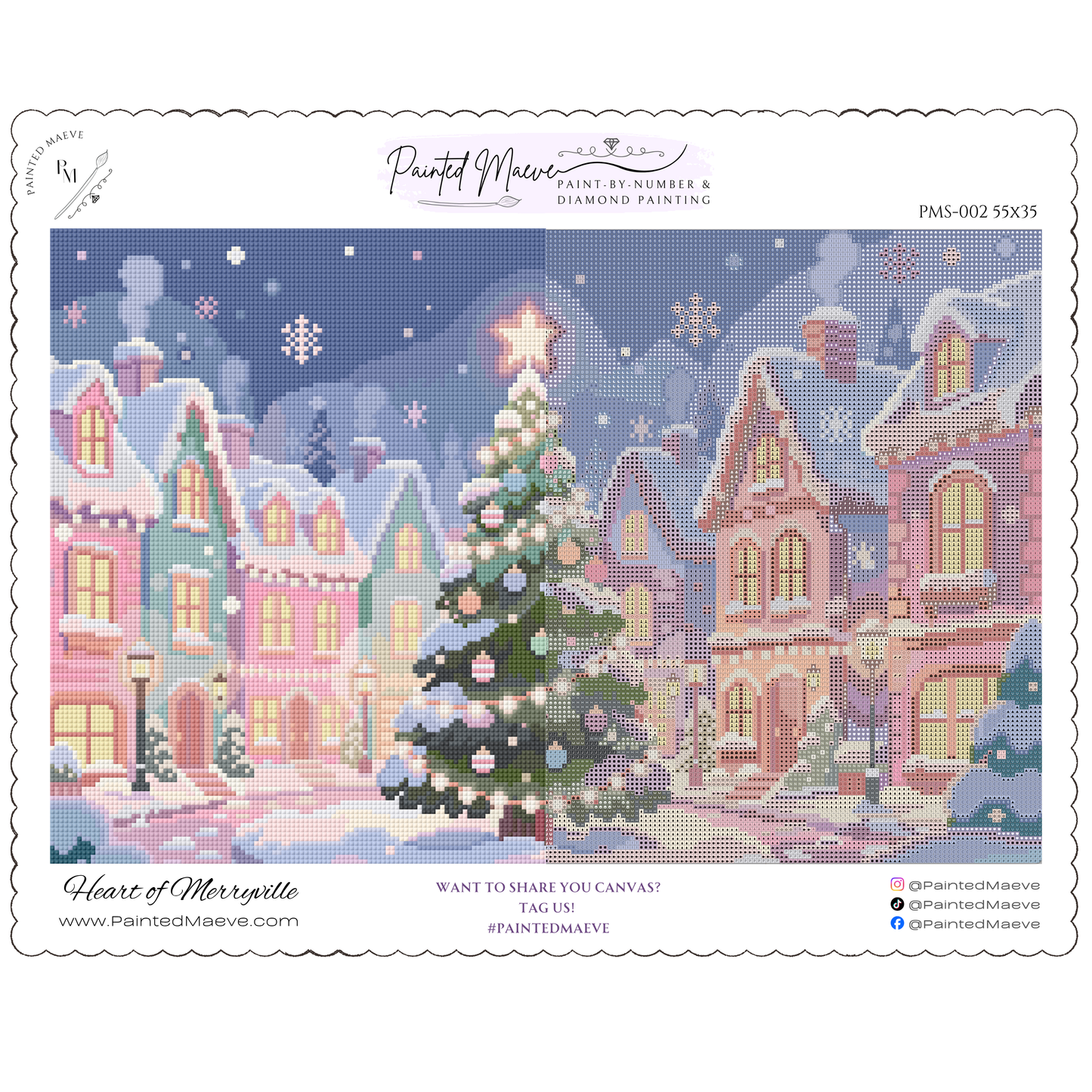 Heart of Merryville: Hand-Rendered Diamond Painting Christmas Collection