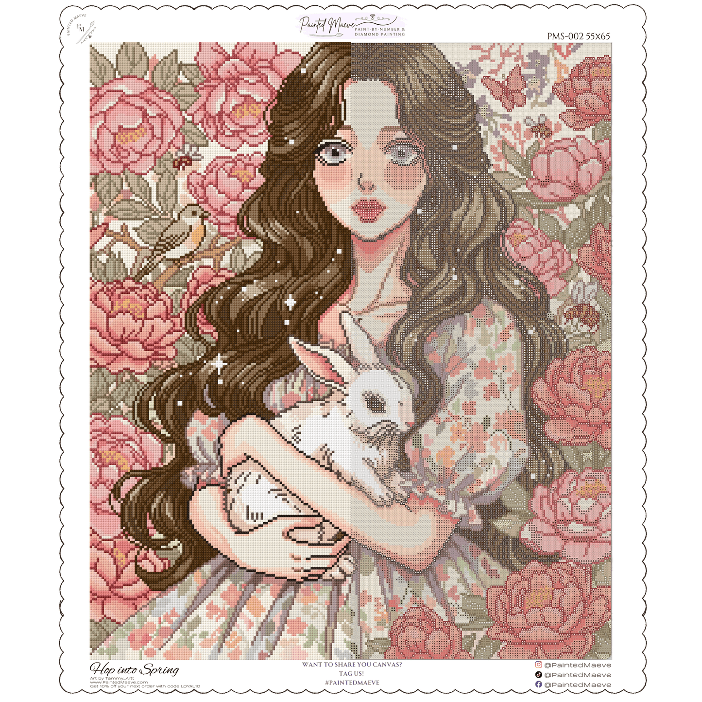 Hop into Spring: Hand-Rendered Diamond Painting Collection