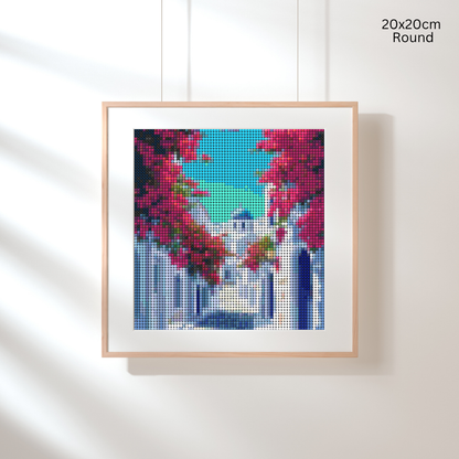 Santorini Serenity: Diamond Painting Collection