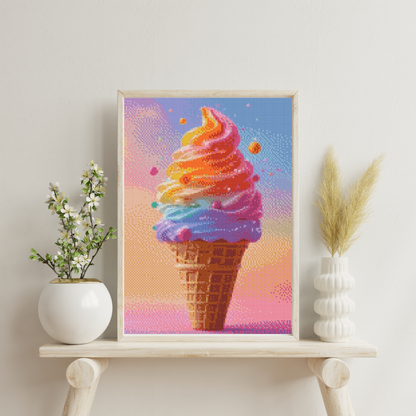 Rainbow Ice Cream: Diamond Painting Collection