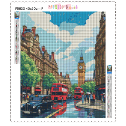 Rainy London Stroll: Diamond Painting Collection